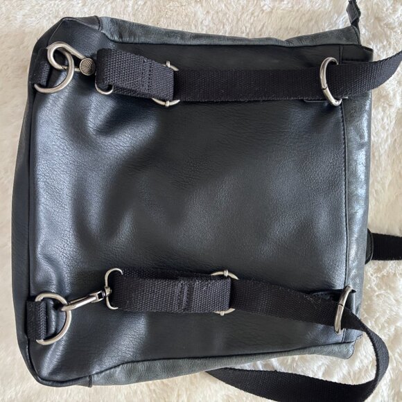 The Sak Black Leather Backpack Purse Distressed Look Leather main image 4